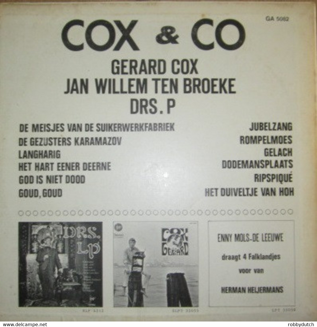 * LP + DVD *  GERARD COX, JAN WILLEM TEN BROEKE En DRS. P: " COX & CO"  + ZINGT ALLEN MEE MET DRS. P - Humor, Cabaret