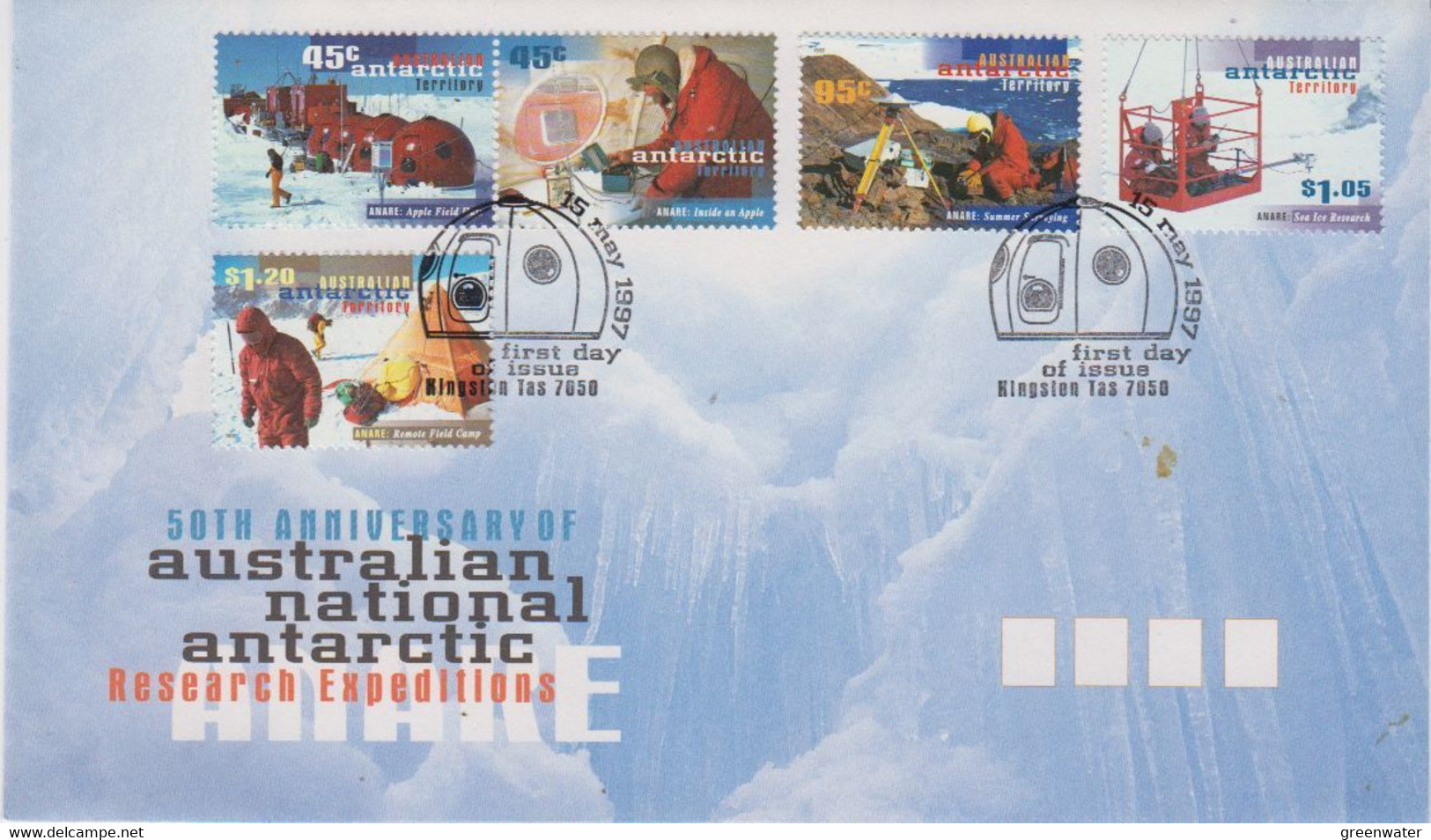 AAT 1997 Antarctic Research Expeditions 5v FDC (AAT173B) - FDC