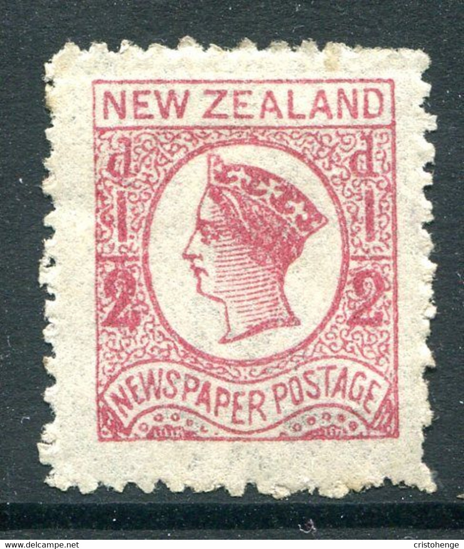 New Zealand 1873 Newspaper Stamp - Wmk. Star - P.12½ - ½d Pale Dull Rose HM (SG 149) - Unused Stamps