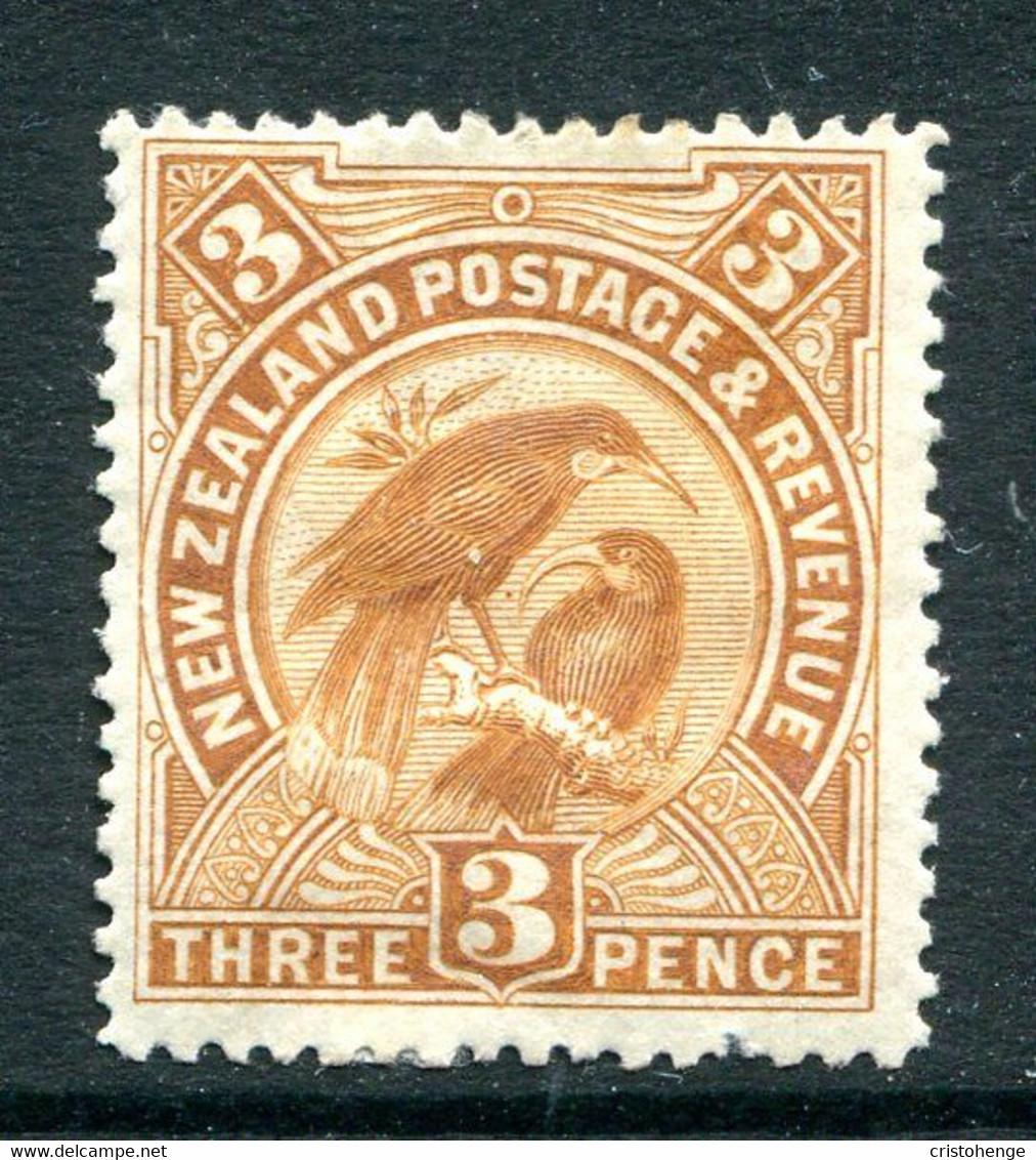 New Zealand 1898 Pictorials - No Wmk. - 3d Huias HM (SG 251) - Ongebruikt