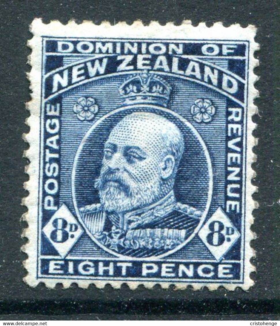 New Zealand 1909-16 King Edward VII - P.14 X 14½ - 8d Indigo-blue HM (SG 393) - Neufs