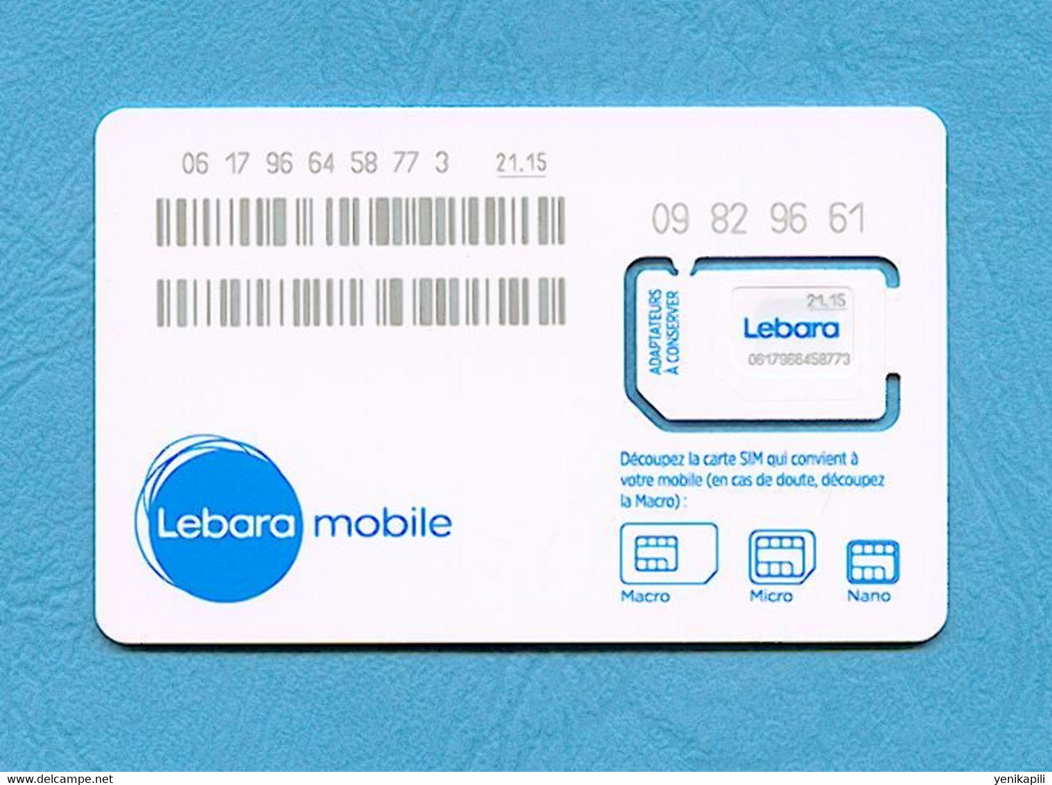 Phonecard: Votre Carte SIM (Mobile France, France(Lebara Mobile - GSM / SIM)  Col:FR-LEB-GSM-0004