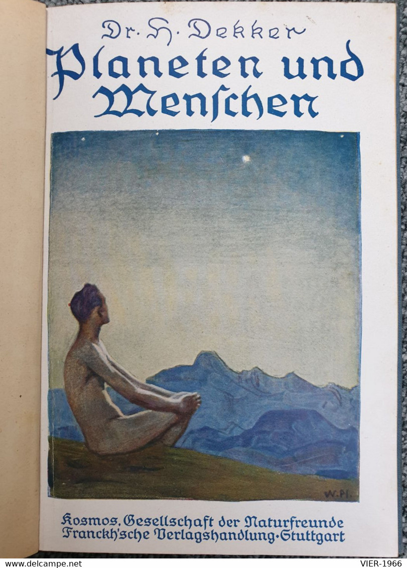 Planeten Und Menschen, Dr. Hermann, Kosmos-Bändchen, Stuttgart 1928 - Ed. Originales