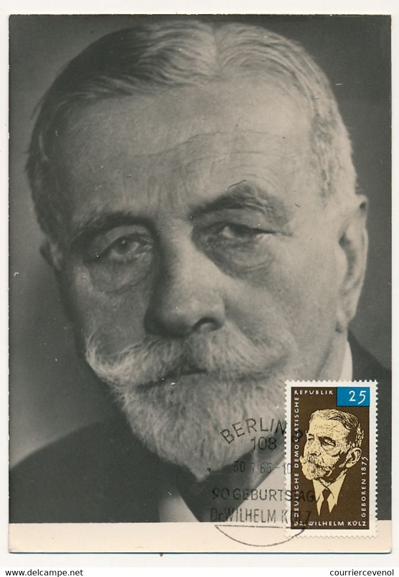 ALLEMAGNE EST - Carte Maximum - Dr Wilhelm Külz - Berlin 1966 - Maximum Cards