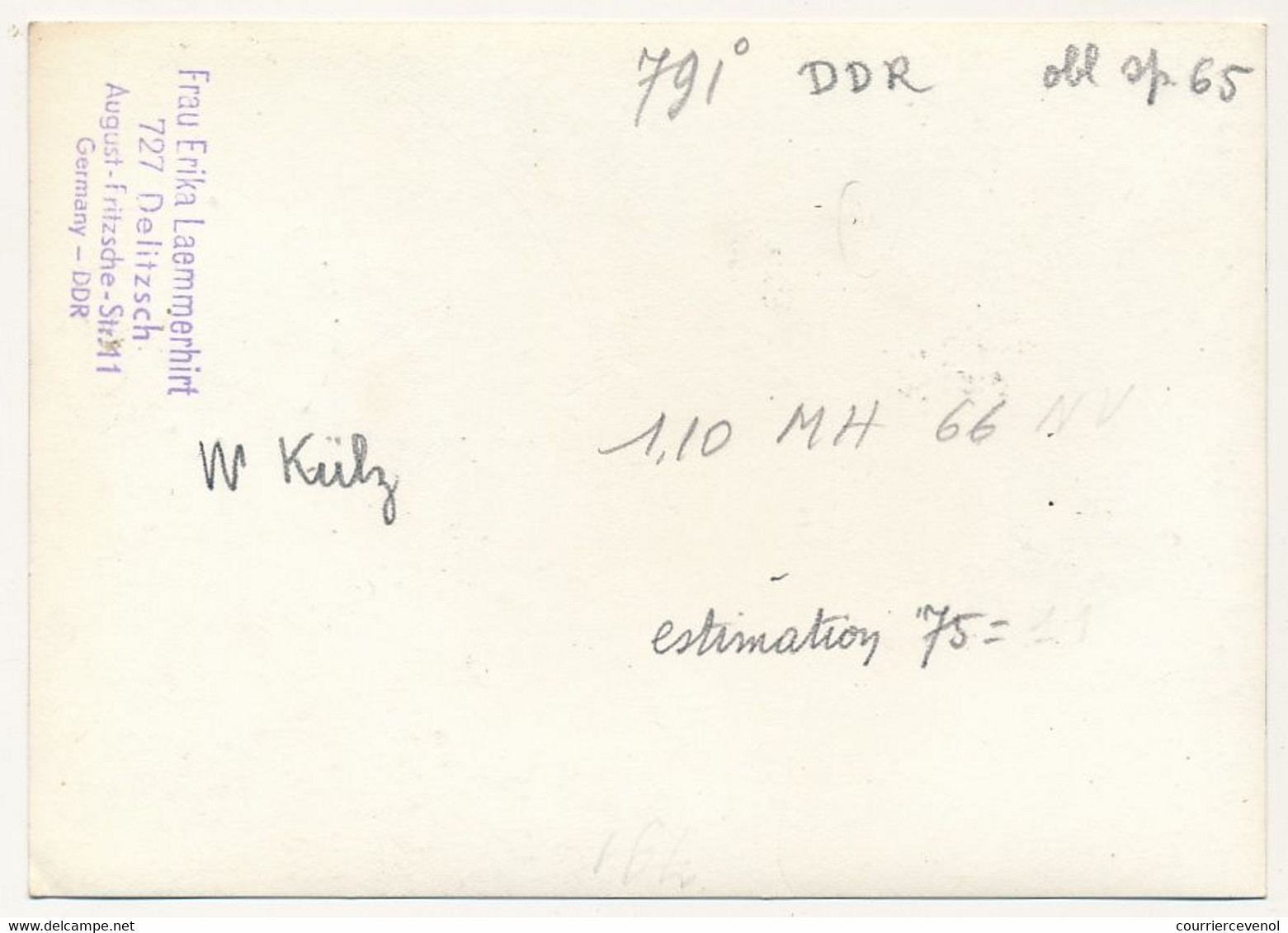 ALLEMAGNE EST - Carte Maximum - Dr Wilhelm Külz - Berlin 1966 - Maximum Cards