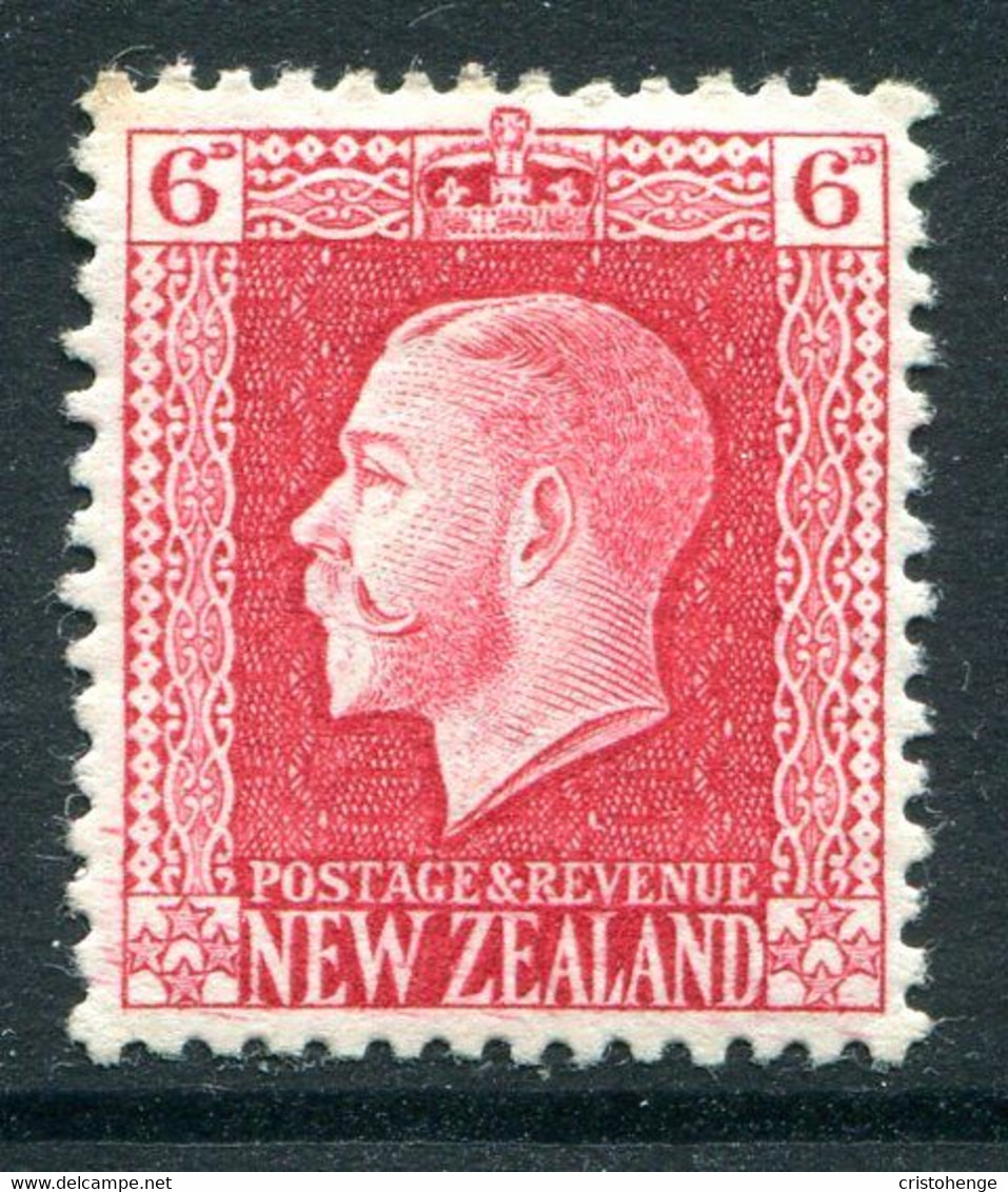 New Zealand 1915-30 KGV - Recess - P.14 X 13½ - 6d Carmine - Shade - HM (SG 425) - Unused Stamps