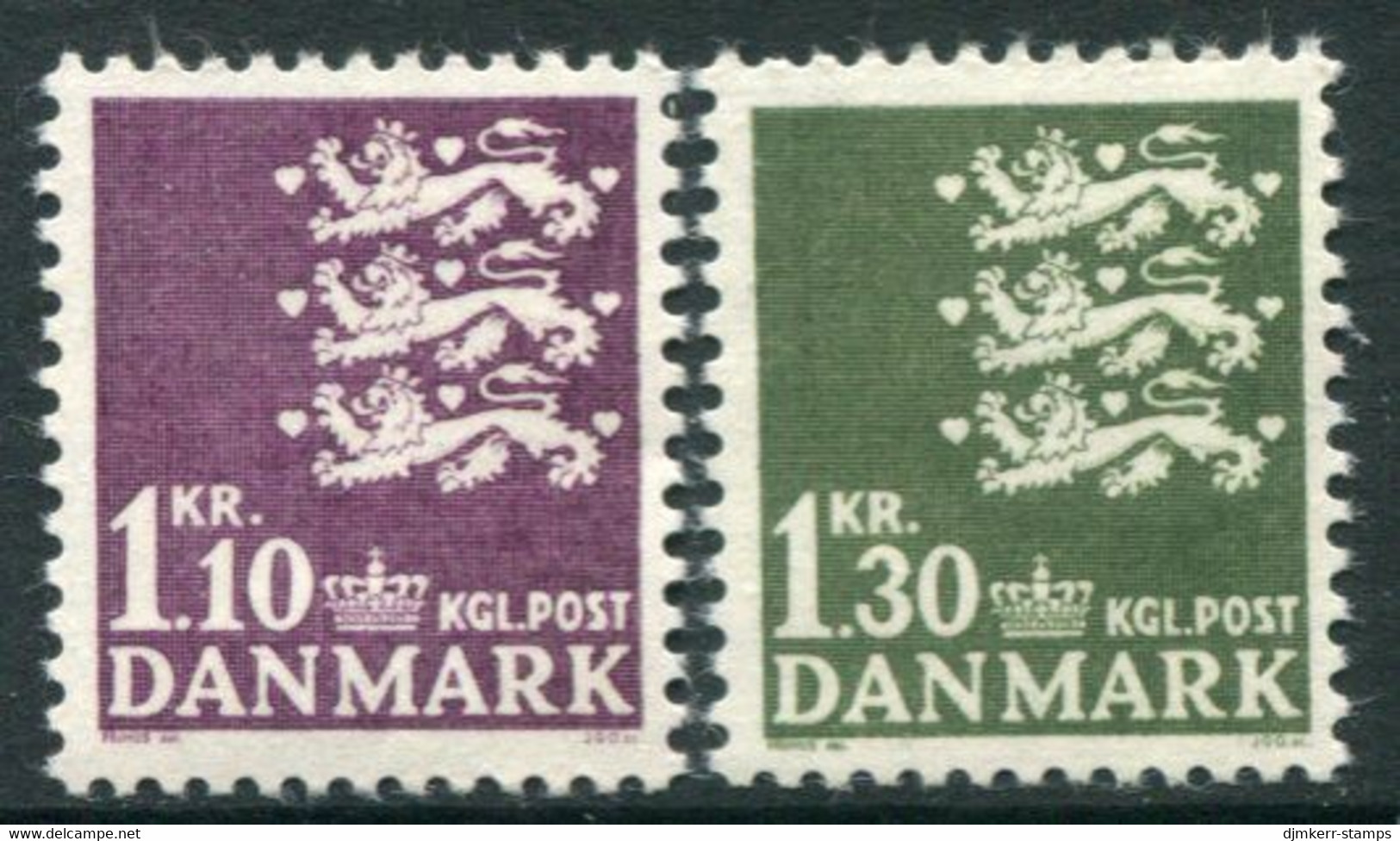 DENMARK 1965 Small Arms Definitive 1.10, 1.30 Kr. MNH / ** Michel 433-34 - Neufs