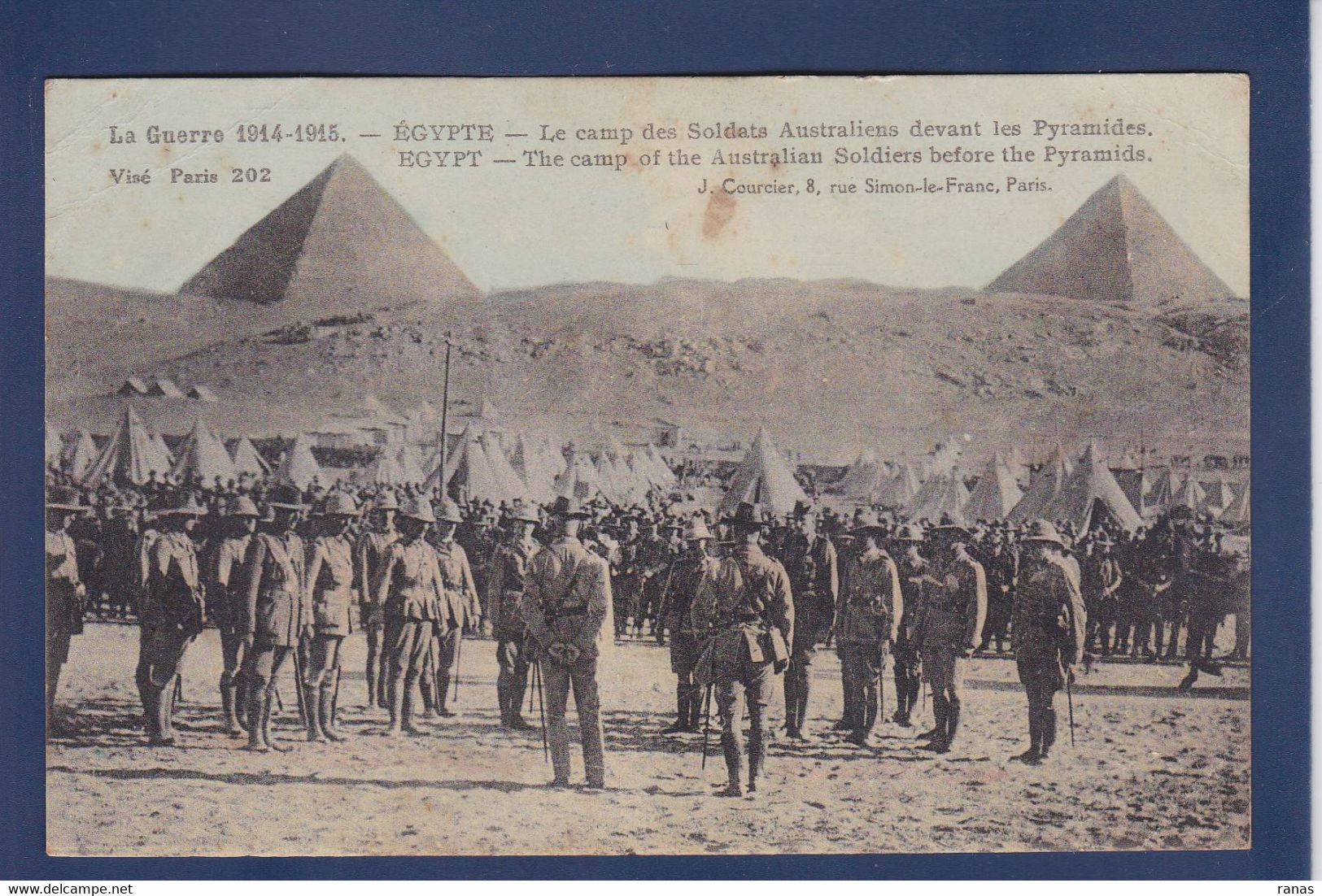 CPA Australie Soldats Australien En Egypte écrite - Andere & Zonder Classificatie