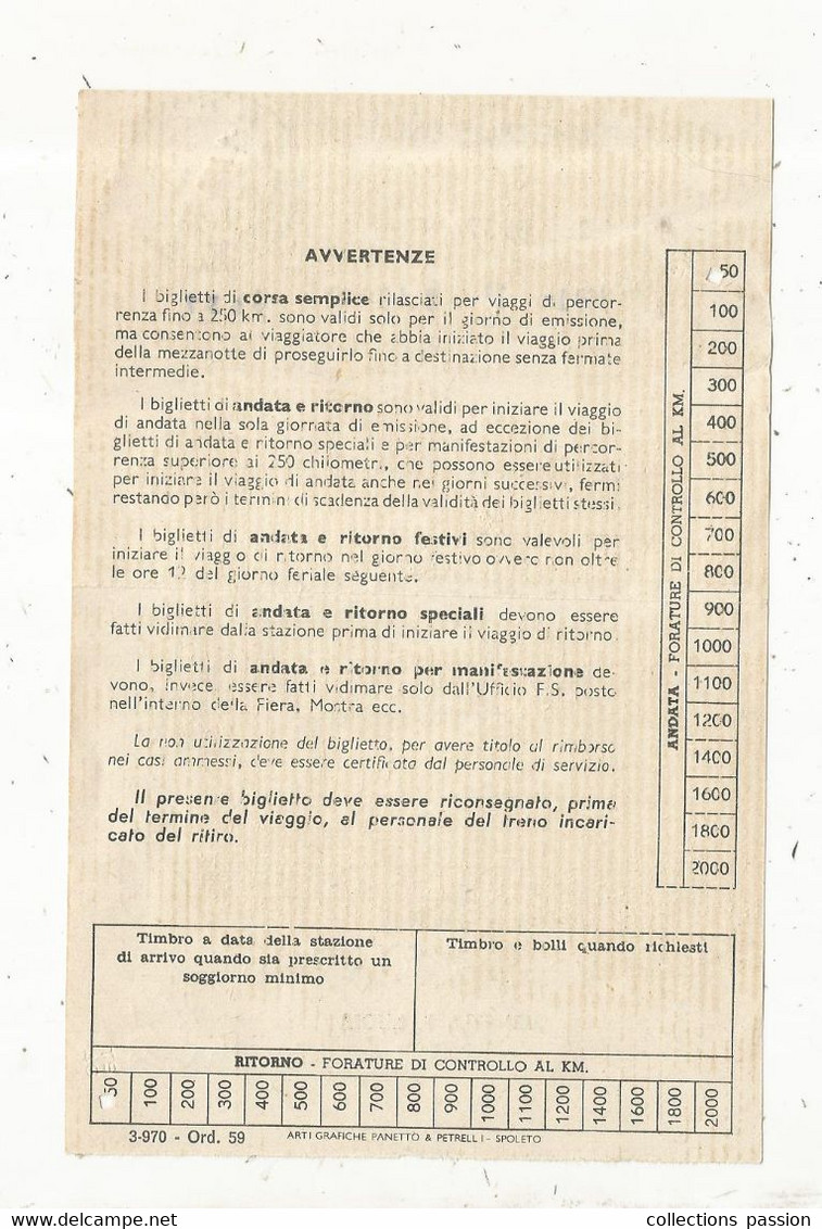 Ferrovie Dello Stato, Chemon De Fer D'état , Italie, Da VENEZIA S. LUCIA , 1970, 2 Scans,  Frais Fr 1.65 E - Europe