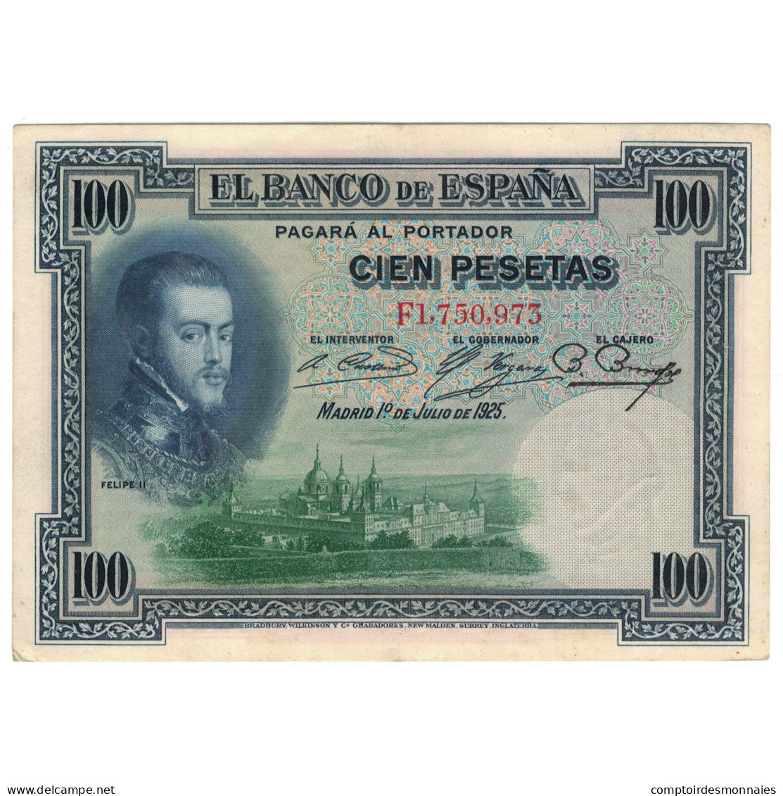 Billet, Espagne, 100 Pesetas, 1925, 1925-07-01, KM:69c, SUP - 100 Pesetas