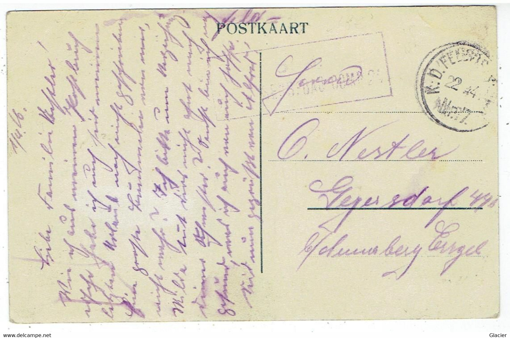 Lichtervelde - Hoogstraat - Deutsche Feldpost 1-4-1916 - Lichtervelde