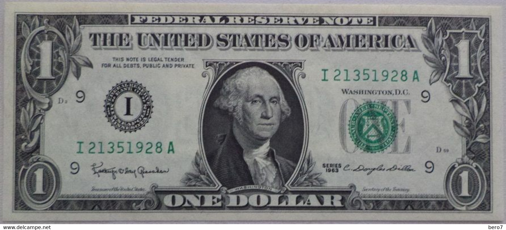 USA - United States Of America - 1 Dollar Bill  1963 "I" Minneapolis -  UNC - Federal Reserve Notes (1928-...)