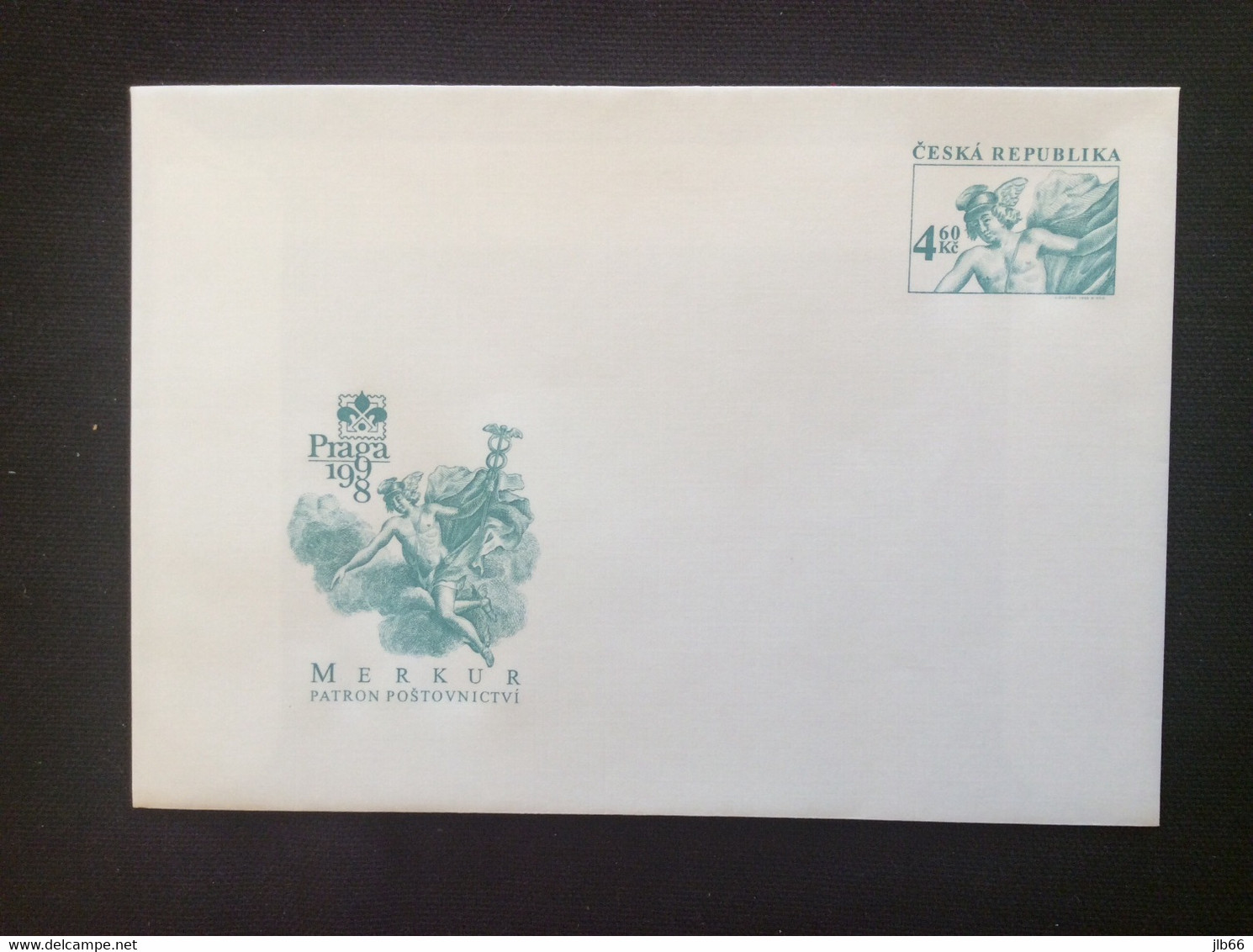 1998 COB 3 - Praga 1998 Mercure 4.60 CZK Vert  Patron Du Service Postal / Merkur - Enveloppes