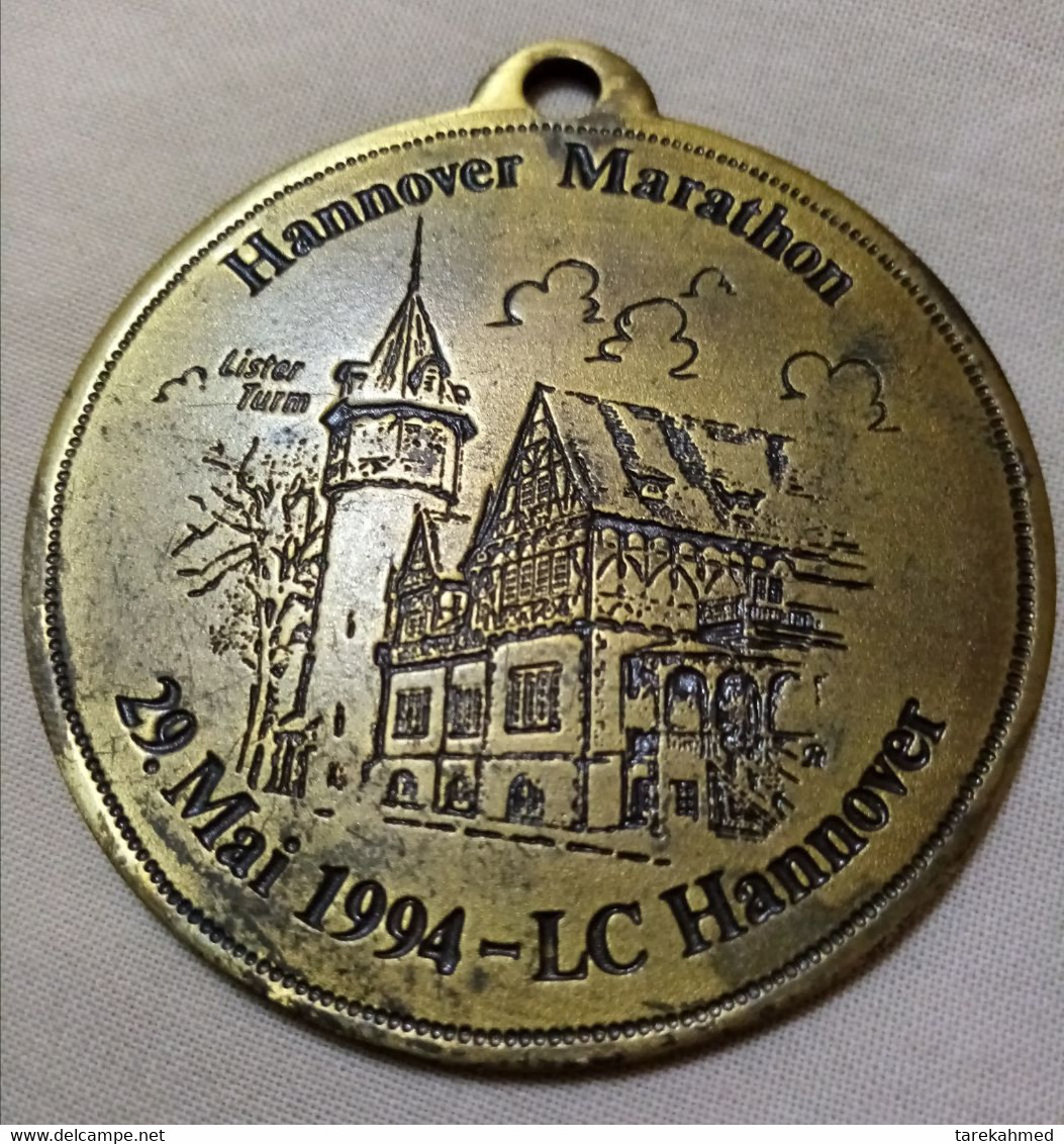 Medal Of Hannover Marathon , 1994 , Rare , 48 Gm . Tokbag - Professionali/Di Società