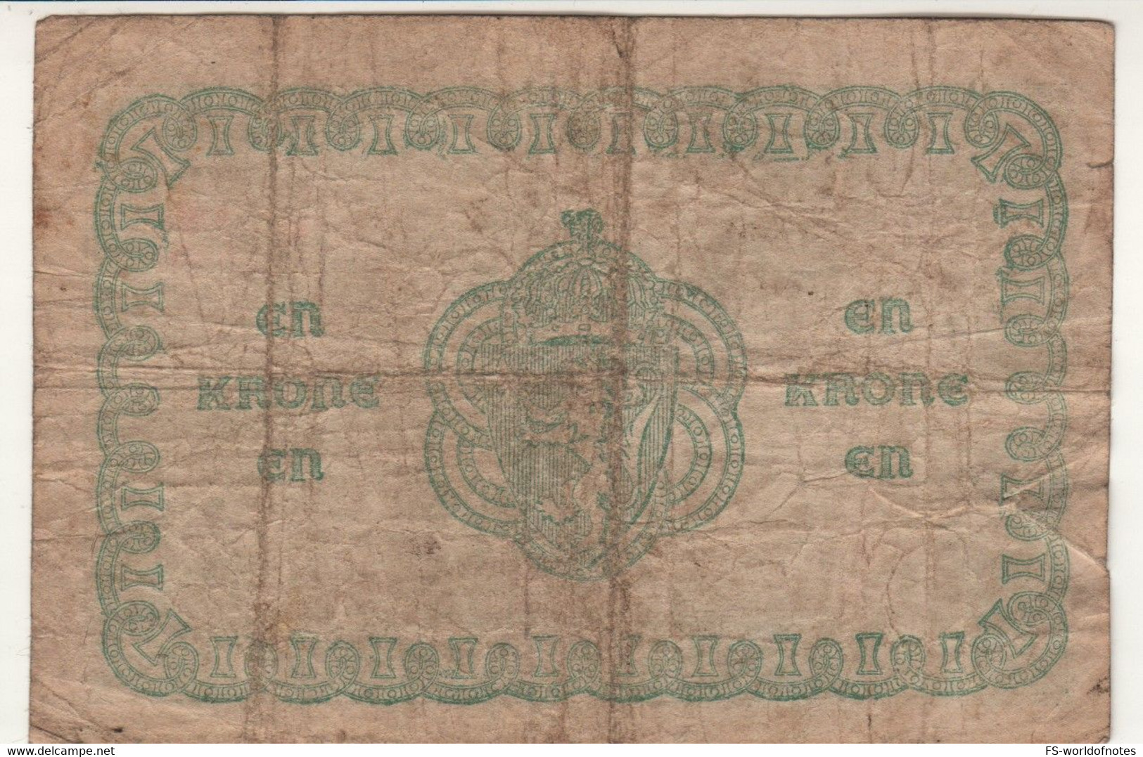 NORWAY  1 Krone   P13a   Dated 1917 - Noorwegen