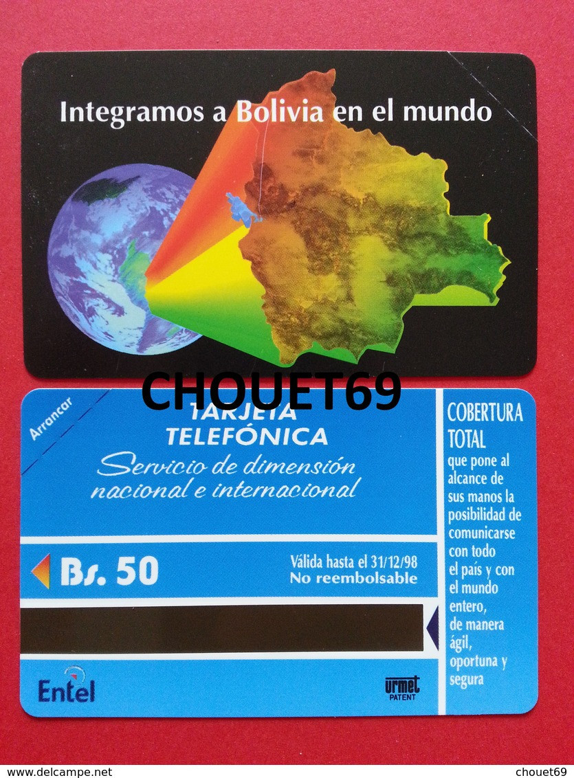 BOLIVIE First Card 50Bs Bolivia In The World 1996 Exp 31.12.98 MINT URMET Bolivia Neuve - Bolivia