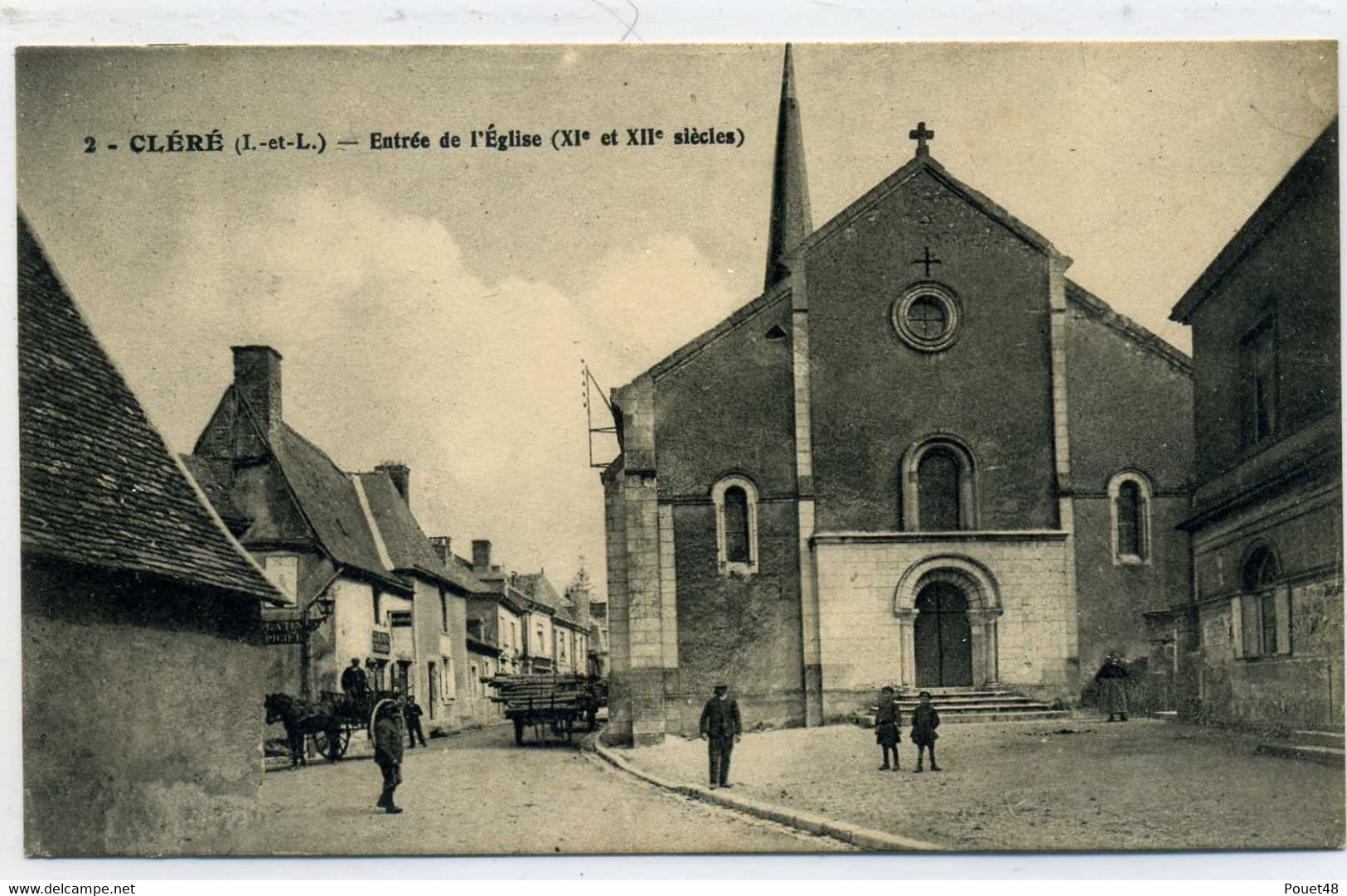 37 - CLERE - Entrée De L'Eglise - Cléré-les-Pins