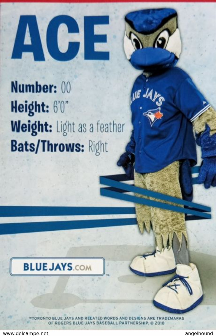 Ace ( Toronto Blue Jays Mascot ) - Autogramme