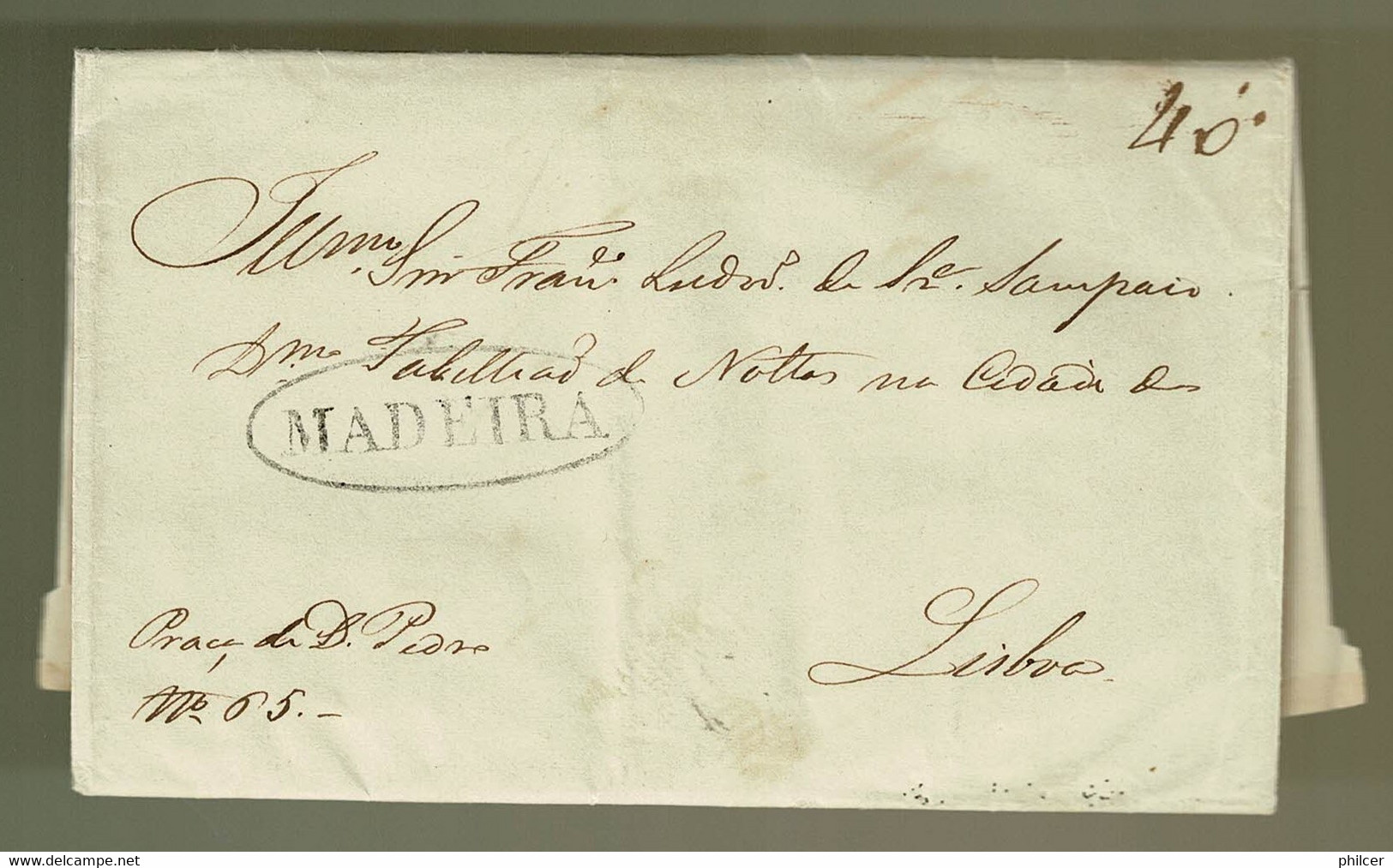 Portugal, 1842, Madeira-Lisboa - ...-1853 Vorphilatelie