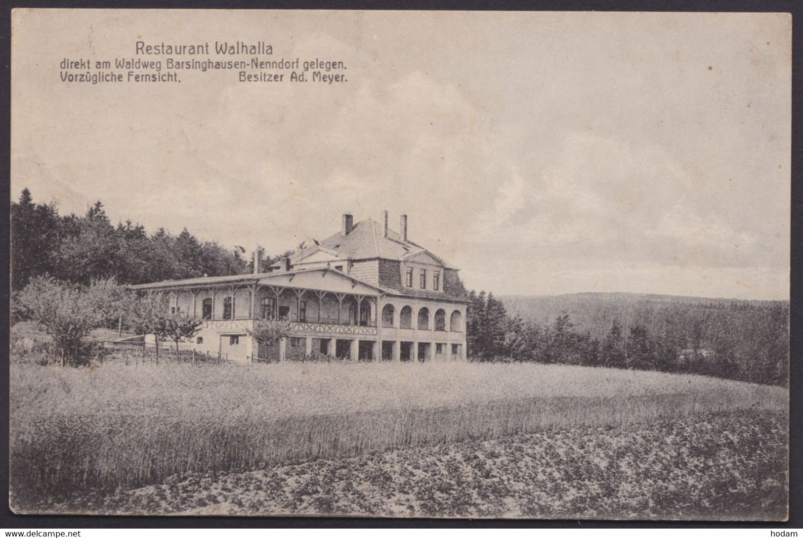 "Barsinghausen", Restaurant Walhalla, 1921 Gelaufen - Barsinghausen