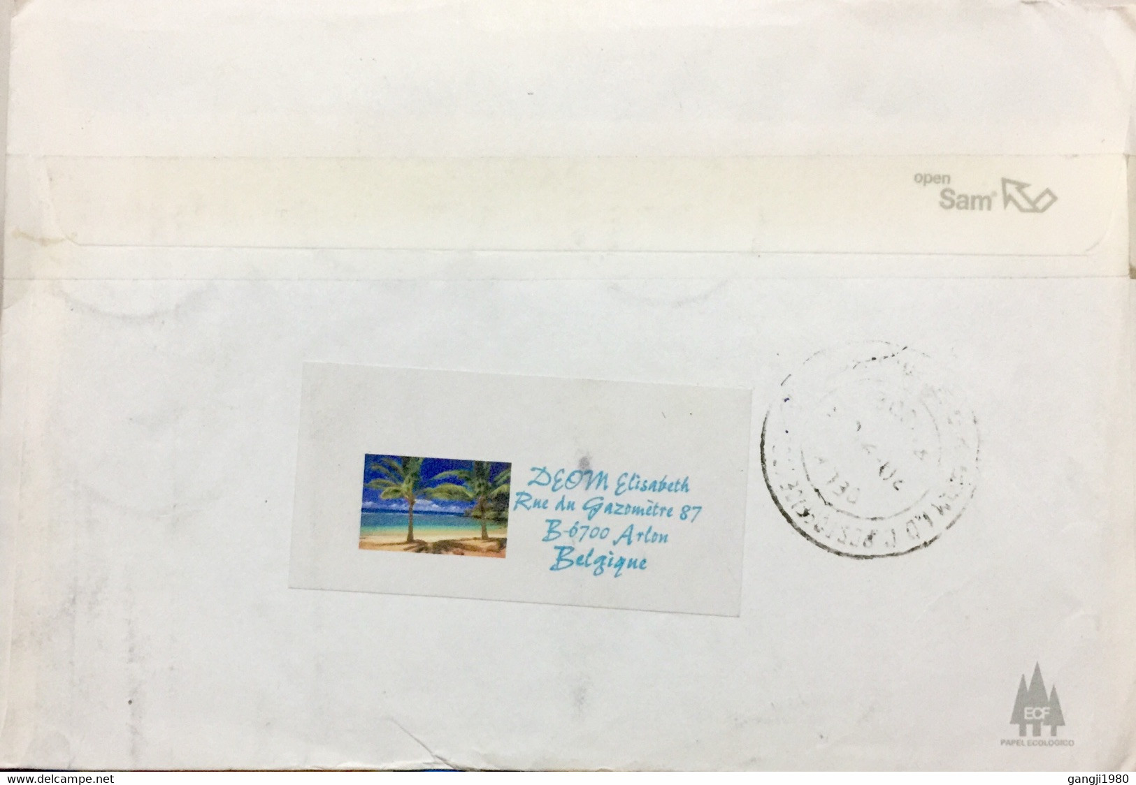 BELGIUM 2006, AIRMAIL COVER, USED TO INDIA, DRAMATIST MICHEL GHELDERODE PAIR,  PAINTER LEON SPLLIAERT, ARLON CITY CANCEL - Brieven En Documenten