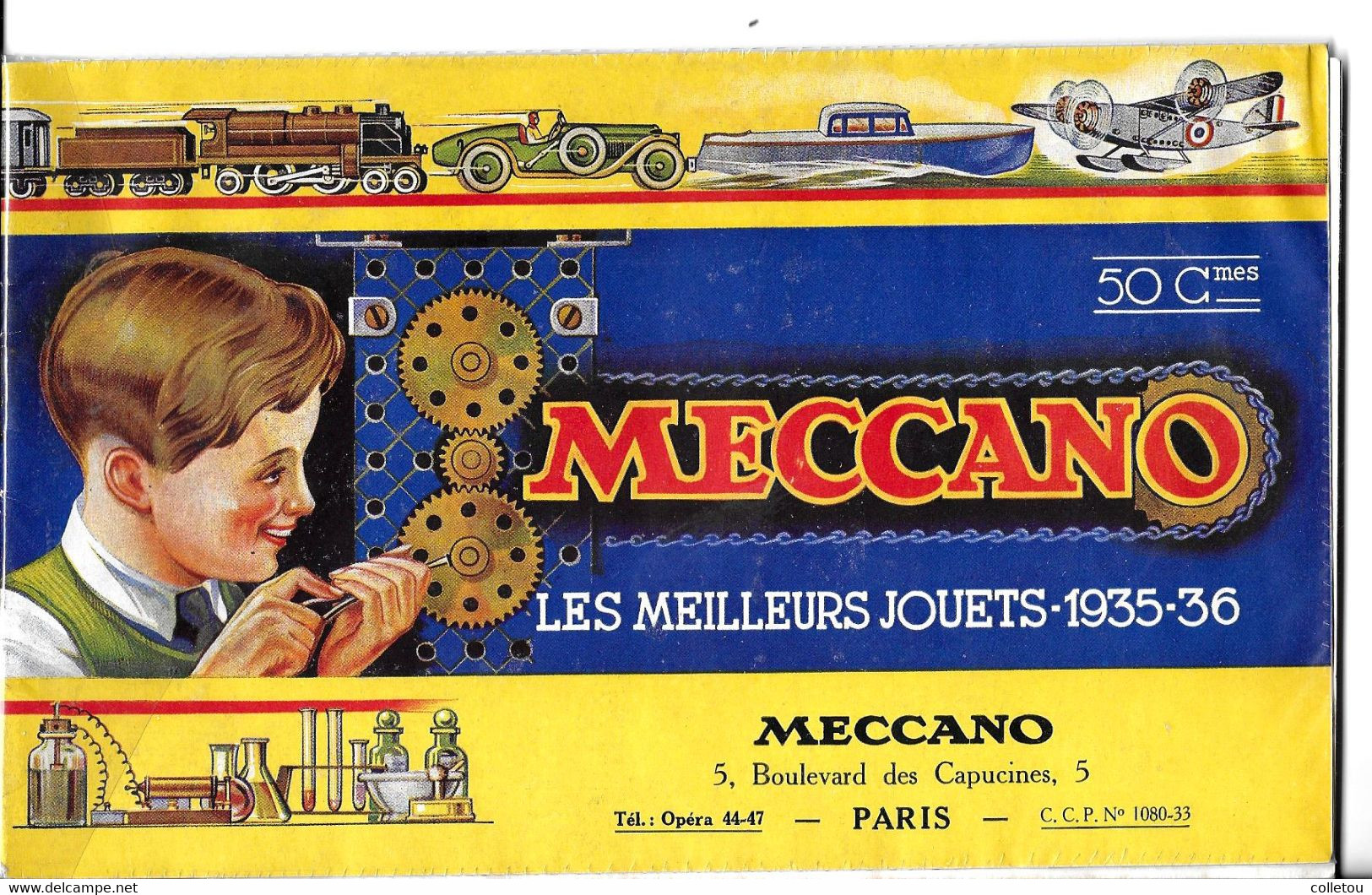 MECCANO.CATALOGUE LES MEILLEURS JOUETS 1935-36. 40 Pages Format 22 X 14 Cm (R068) - Modelismo