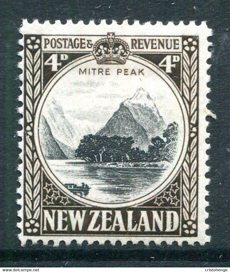 New Zealand 1935-36 Pictorials - Single Wmk. - 4d Mitre Peak - P.14 HM (SG 562) - Unused Stamps