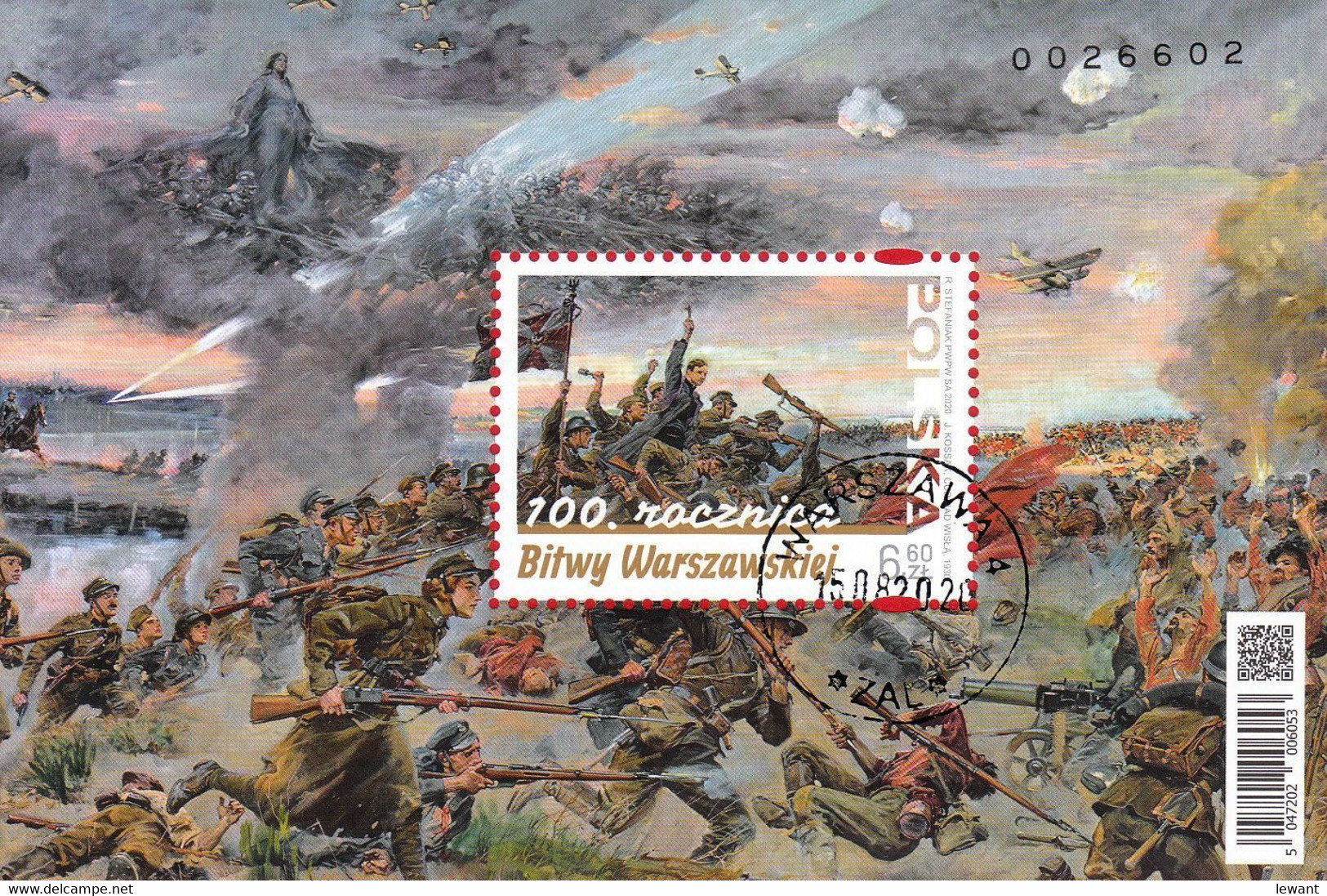 M 2020.08.15. 100th Anniversary Of The Battle Of Warsaw - Used Block - Gebruikt