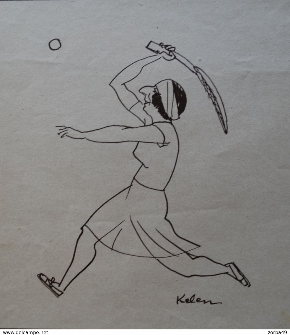 Caricature De Suzanne Lenglen Par Kelen  Fin Années 20 Début Années 30 - Autres & Non Classés