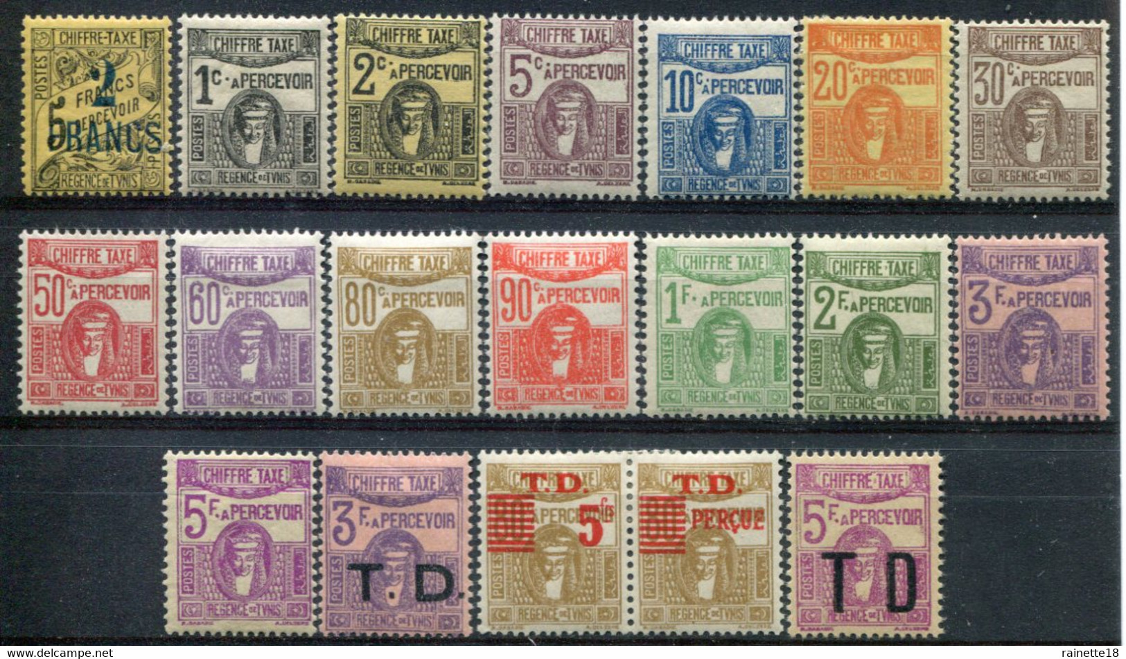 Tunisie         Taxes  36/53 * - Timbres-taxe