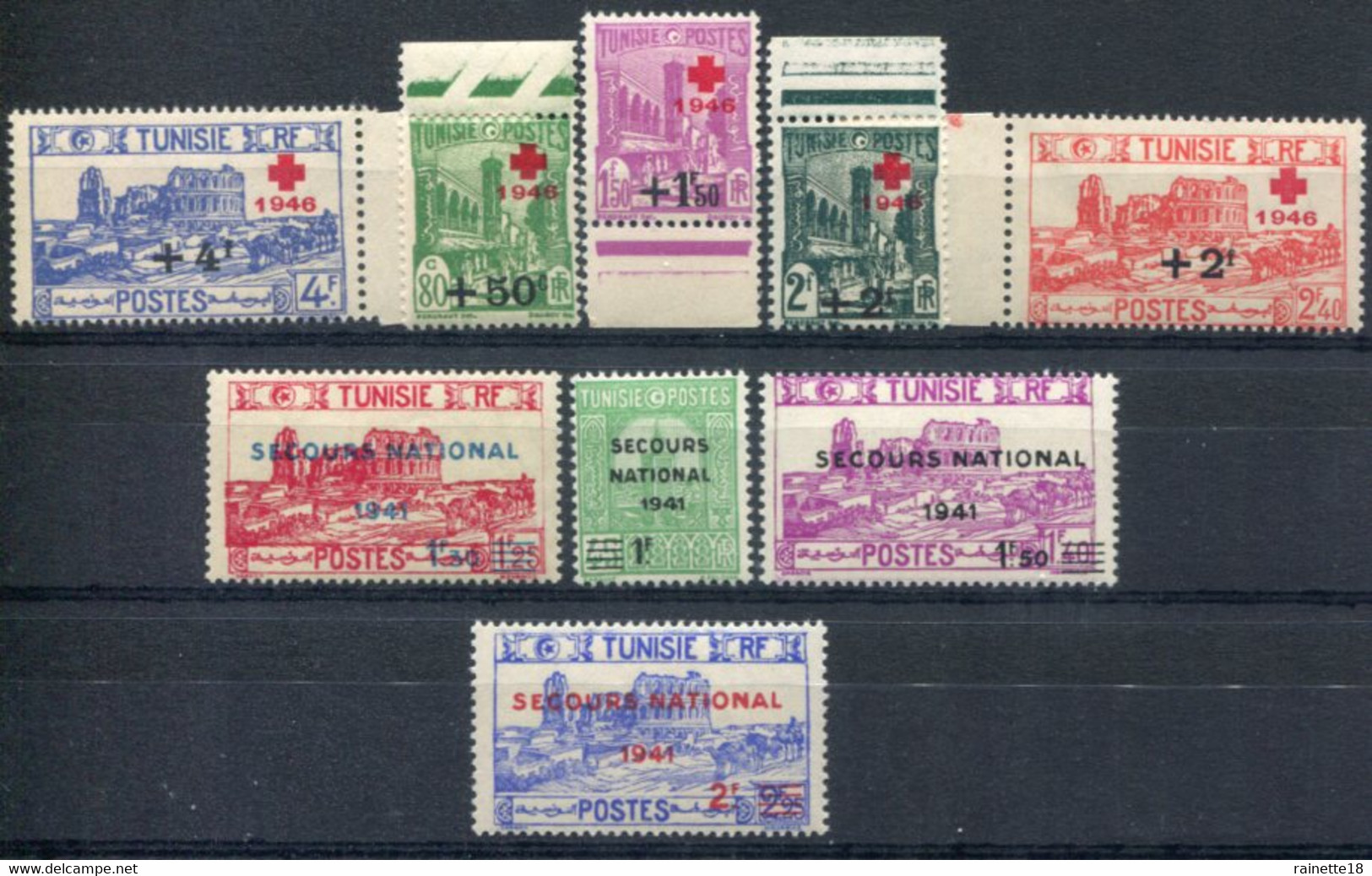 Tunisie         227/230 ** - 305/309 ** - Unused Stamps