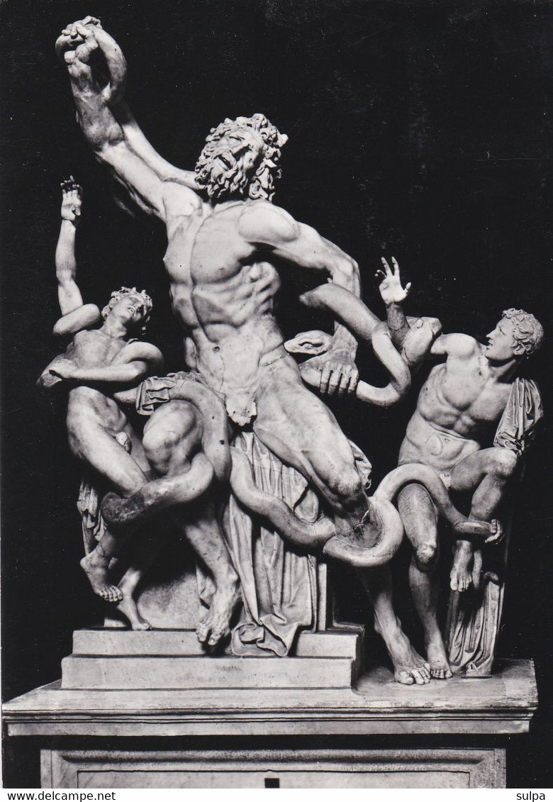 Airmail Postcard With Stamps Space And Archeology (back :Laocoon) - Briefe U. Dokumente