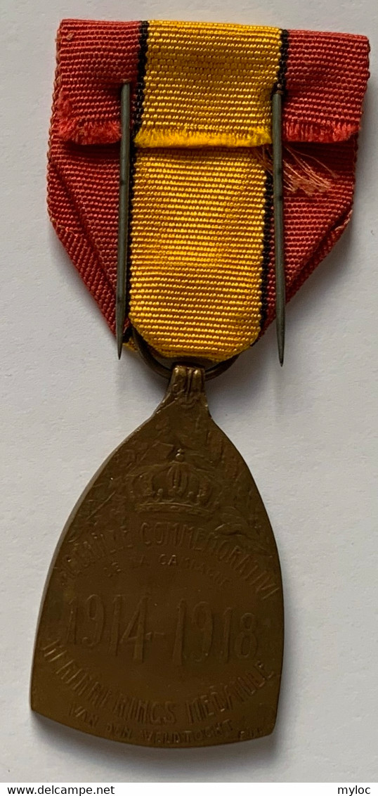 Militaira. Médaille Décoration Belge Guerre 14-18. Médaille Commémorative. - België