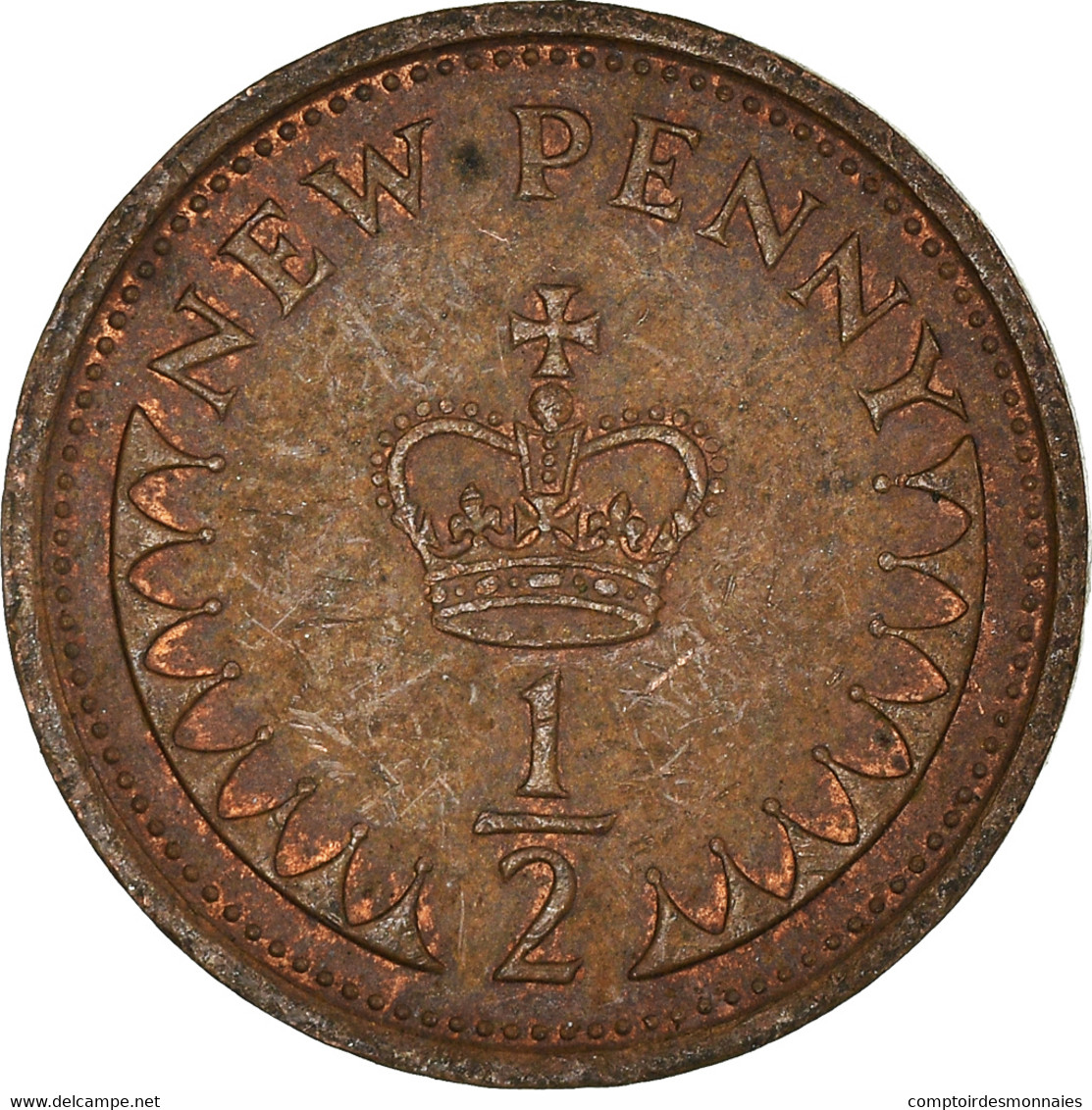 Monnaie, Grande-Bretagne, 1/2 New Penny, 1974 - 1/2 Penny & 1/2 New Penny