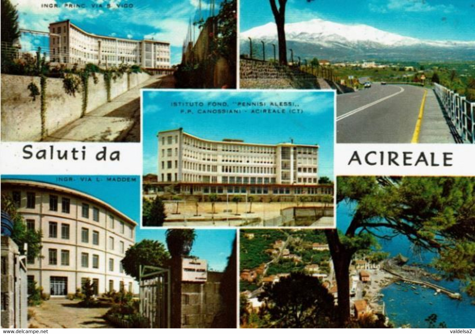 SALUTI DA ACIREALE - CATANIA - 5 VEDUTE - ISTITUTO PENNISI P.P. CANOSSIANI - 1979 - Acireale