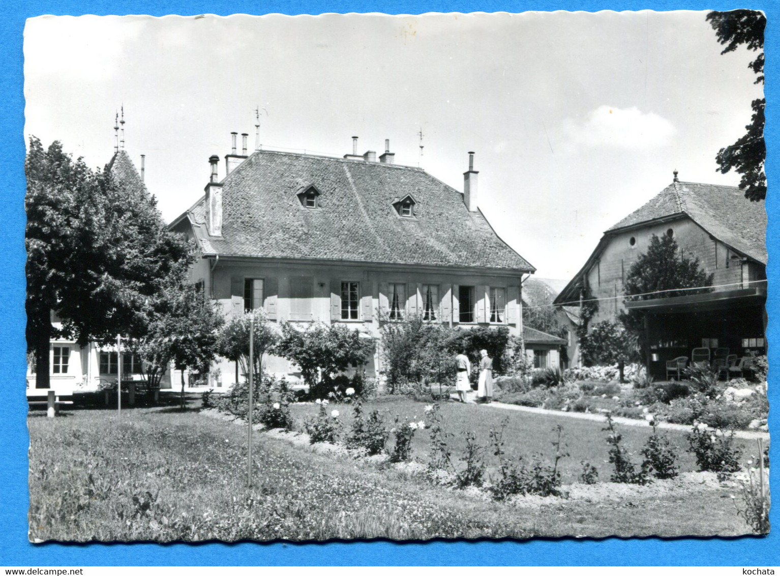 JUL243, Goumoëns La Ville, Animée, Asile Des Vieillards Du Gros De Vaud, Henri Thonney, GF , Non Circulée ( 1960 ) - Goumoëns