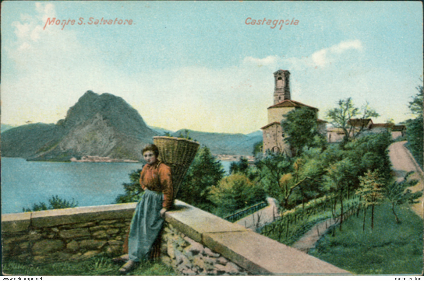 CH CASTAGNOLA /  Monte S. Salvatore / CARTE COULEUR ANIMEE - Agno