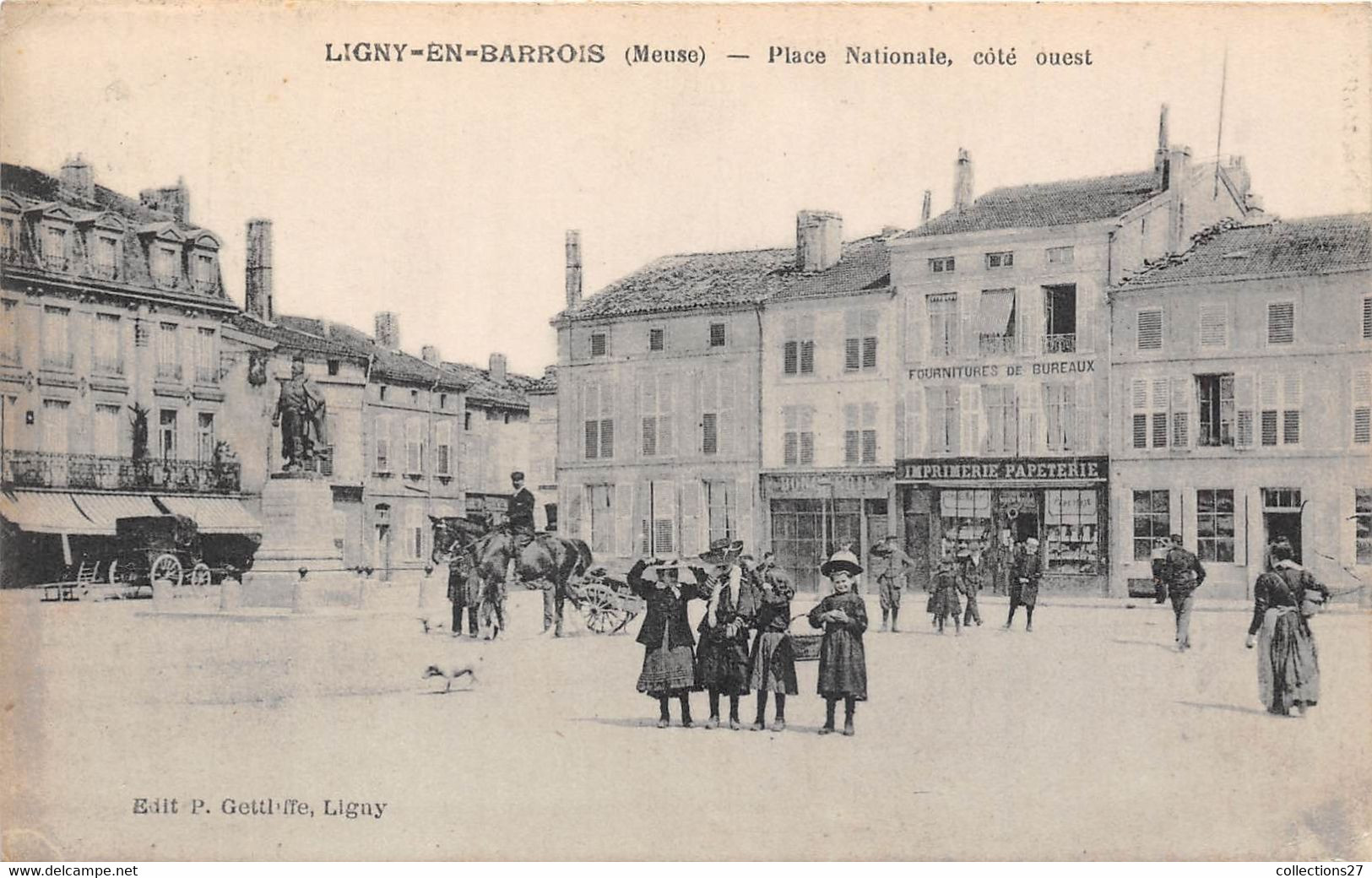 55-LIGNY-EN-BARROIS- PLACE NATIONALE CÔTE OUEST - Ligny En Barrois