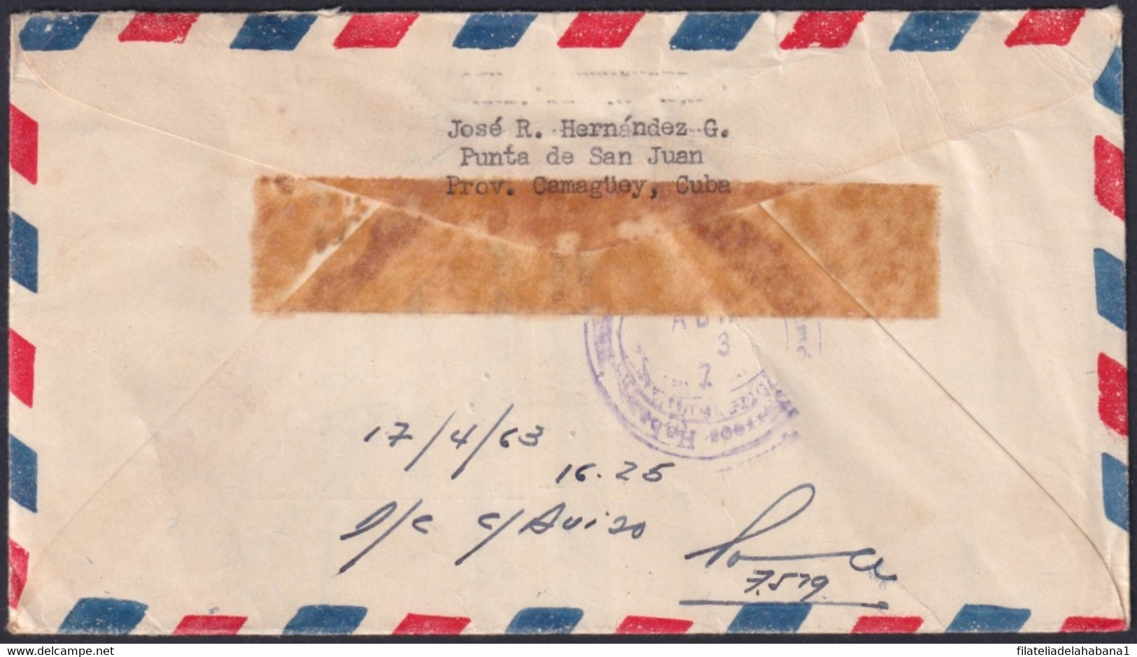 1962-H-74 CUBA 1962 13c FMC REGISTERED COVER TO ARGENTINA S/G POSTMARK. - Lettres & Documents