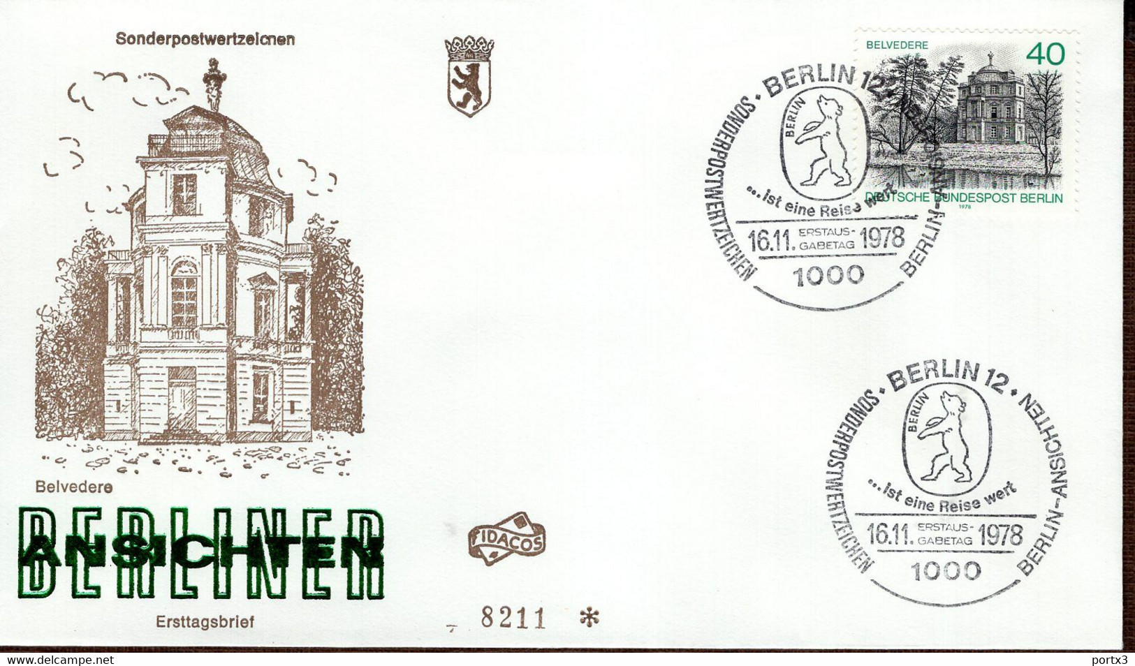 Berlin FDC aus 1978 ex 13 items  gestempelt / used / oblitéré (Berl 025)