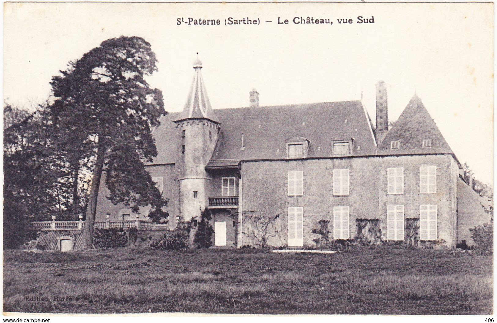 St-Paterne  -  Le Château , Vue Sud - Saint Paterne