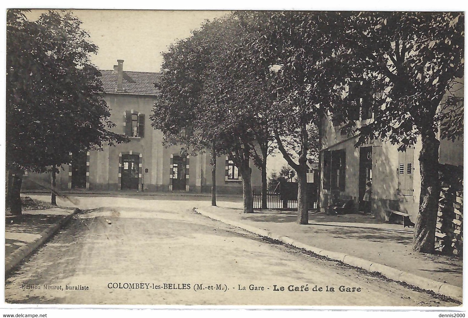 COLOMBEY LES BELLES (54) - La Gare - Le Café De La Gare - Ed. Mourot, Buraliste - Colombey Les Belles