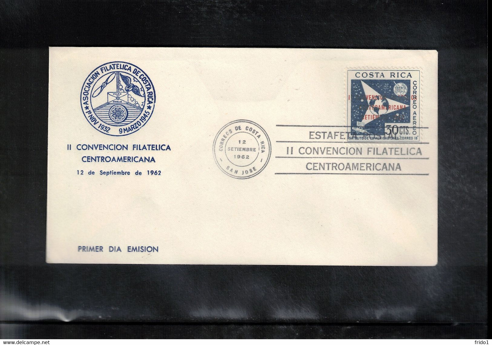 Costa Rica 1962 Space / Raumfahrt UIT / ITU FDC - Zuid-Amerika