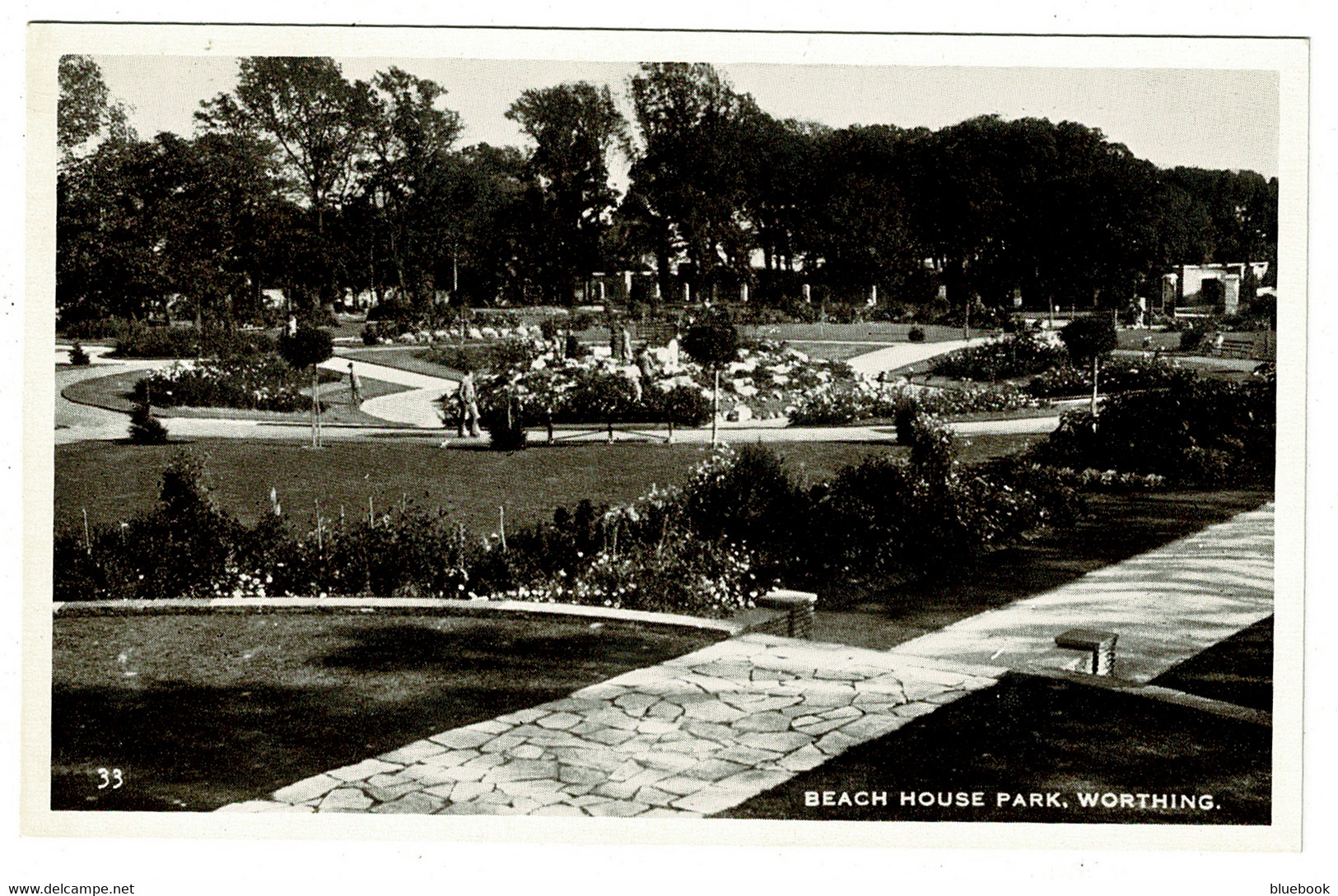 Ref 1525 - 1955 Postcard - Beach House Park - Worthing Sussex - Eastbourne