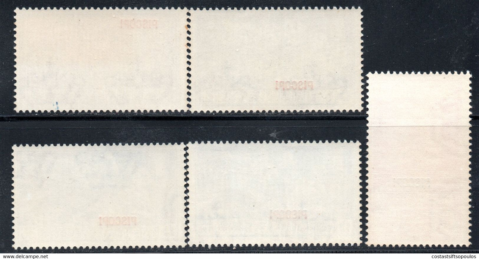 712.GREECE.ITALY,DODECANESE.1930 FERRUCCI.PISCOPI,EPISKOPI,# 59-63 MNH - Dodécanèse