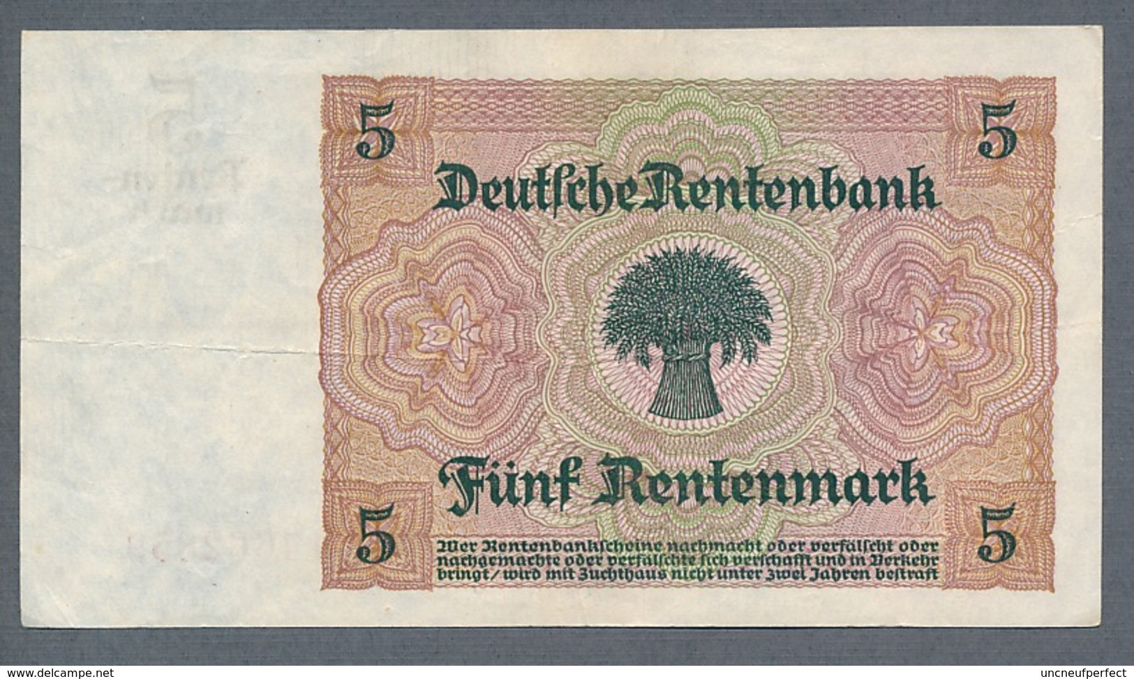 Pick169 5 Rentenmark 1926 VF++ - 5 Rentenmark