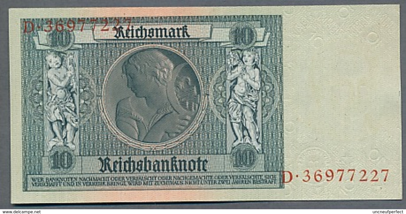 Pick 180a Ro 173b DEU-183b  10 Mark 1941/42 UNC - 10 Mark