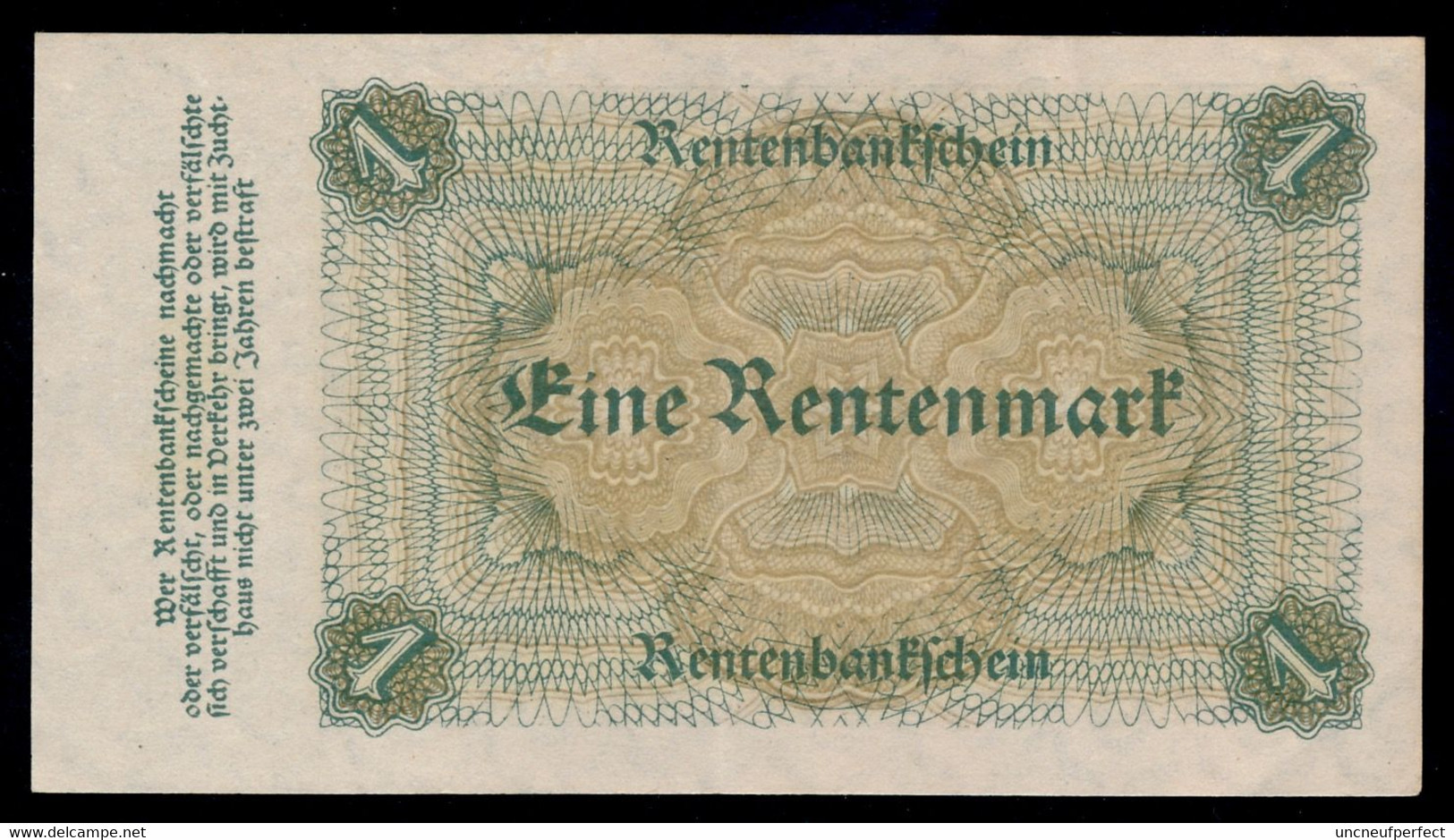 P161 Ro154a DEU-199a 1 Rentenmark 1923 XF! - 1 Rentenmark