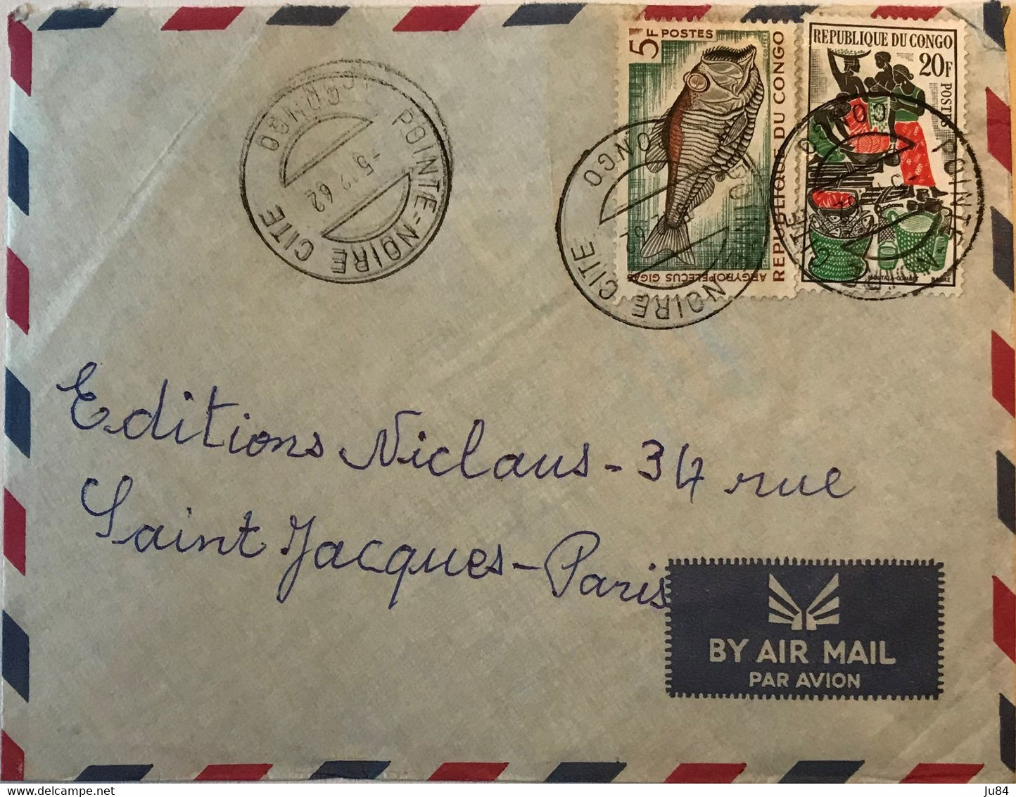 République Du Congo - Pointe-Noire Cité - Lettre Avion Pour Paris (France) - 5 Décembre 1962 - Sonstige & Ohne Zuordnung