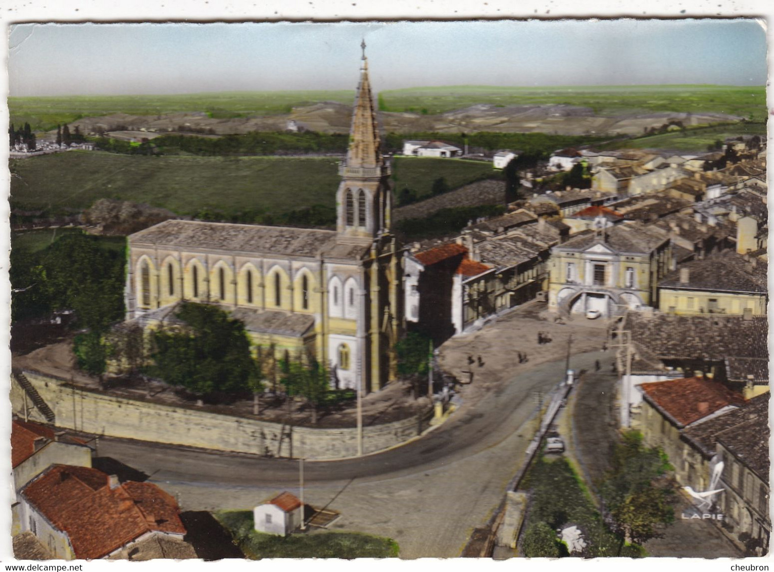 82.  LAFRANCAISE CPSM COULEUR . VUE AERIENNE . VUE GENERALE.. ANNEE 1962 + TEXTE - Lafrancaise